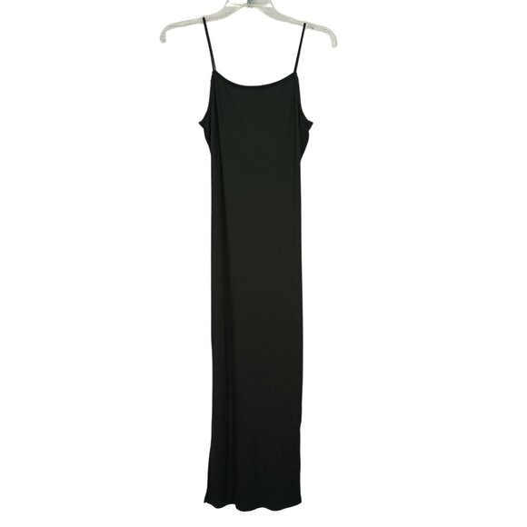 Black Spaghetti Strap Maxi Dress Large 5B Style Polyester/Spandex - Picture 1 of 7